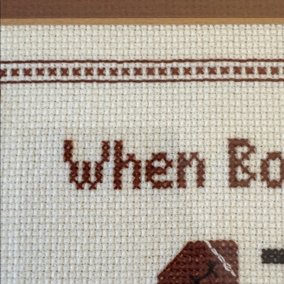 Adorable Framed Sports Quote Cross-Stitch Wall Art - Picture 2 of 8